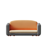 sofa 3d rendering icon illustration png