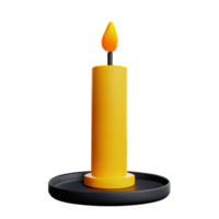 candle 3d rendering icon illustration png