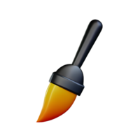 paint brush 3d rendering icon illustration png