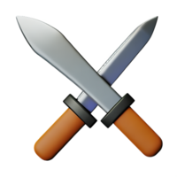 sword 3d rendering icon illustration png