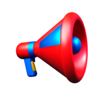 megaphone 3d rendering icon illustration png