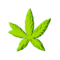 weed 3d rendering icon illustration png