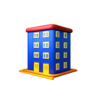 hotel 3d rendering icon illustration png