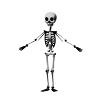 skeleton 3d rendering icon illustration png