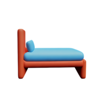 säng 3d tolkning ikon illustration png