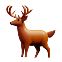 deer 3d rendering icon illustration png
