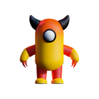 monster 3d renderen icoon illustratie png