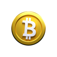 bitcoin 3d rendering icon illustration png