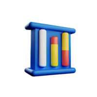 chart 3d rendering icon illustration png