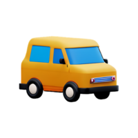 van 3d rendering icon illustration png