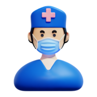 Krankenschwester 3d Rendern Symbol Illustration png