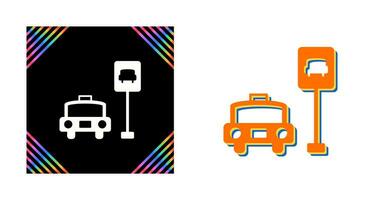 Taxi Stand Vector Icon