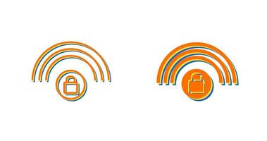 icono de vector wifi protegido