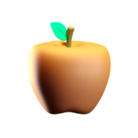 apple 3d rendering icon illustration png