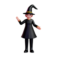 witch 3d rendering icon illustration png