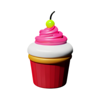 petit gâteau 3d le rendu icône illustration png