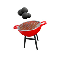 barbacoa 3d representación icono ilustración png