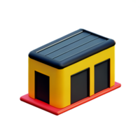 warehouse 3d rendering icon illustration png