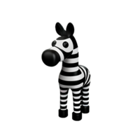 zebra 3d rendering icon illustration png