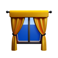 curtain 3d rendering icon illustration png