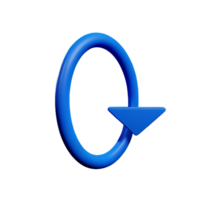 curved arrow 3d rendering icon illustration png