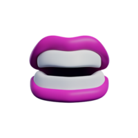 mouth 3d rendering icon illustration png