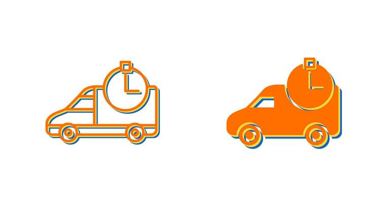 Time Based Delivery Vector Icon