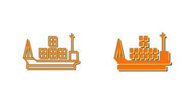 Cargo Ship Vector Icon