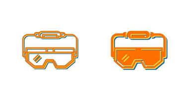 icono de vector de gafas de laboratorio