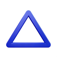 triangle 3d rendering icon illustration png