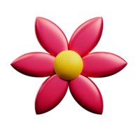 pink flower 3d rendering icon illustration png