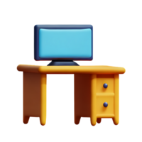 bureau 3d le rendu icône illustration png