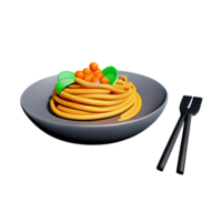 pasta 3d rendering icon illustration png