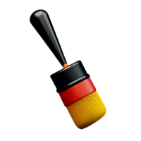 paint brush 3d rendering icon illustration png