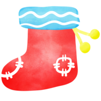 Santa Claus socks water color png