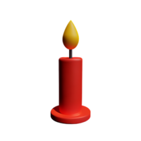 candle 3d rendering icon illustration png