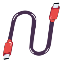 Pink color type C cables to type C png