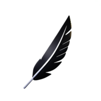 feather 3d rendering icon illustration png