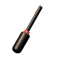 Black brush 3d rendering icon illustration png