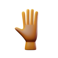 hand palm 3d rendering icon illustration png