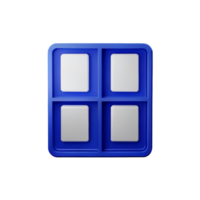 window 3d rendering icon illustration png