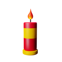 candle 3d rendering icon illustration png