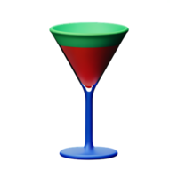 cocktail 3d renderen icoon illustratie png