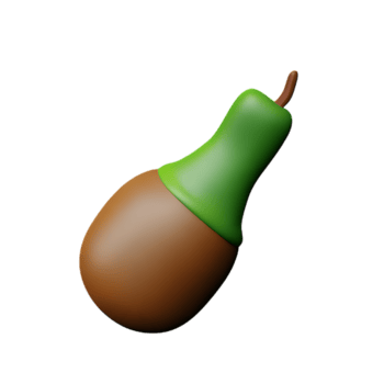 aguacate 3d representación icono ilustración png