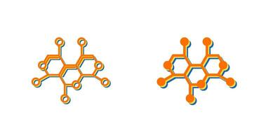 icono de vector de estructura de molécula