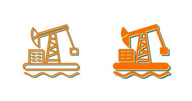 icono de vector de plataforma petrolera