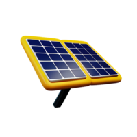 solar panel 3d rendering icon illustration png