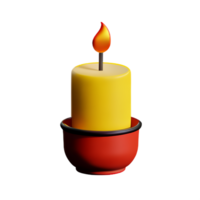 candle 3d rendering icon illustration png