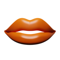 lip 3d rendering icon illustration png