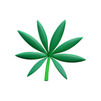 cannabis 3d le rendu icône illustration png